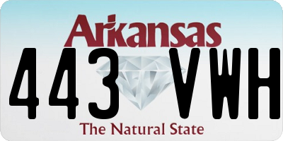 AR license plate 443VWH