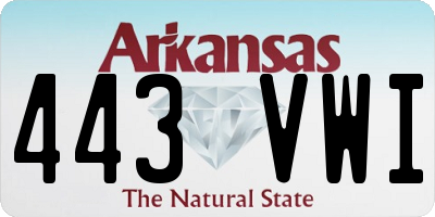AR license plate 443VWI