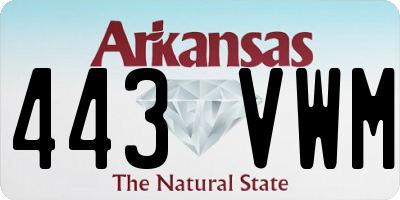 AR license plate 443VWM