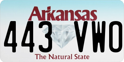 AR license plate 443VWO