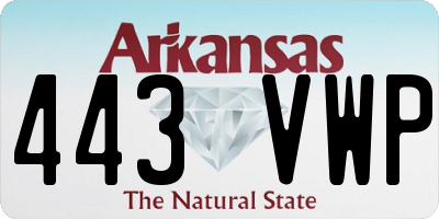 AR license plate 443VWP