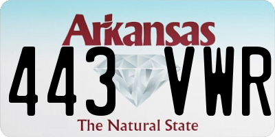 AR license plate 443VWR