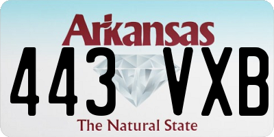 AR license plate 443VXB