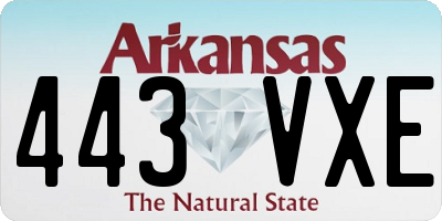 AR license plate 443VXE