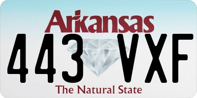 AR license plate 443VXF