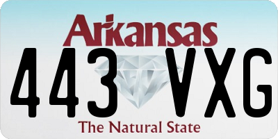 AR license plate 443VXG
