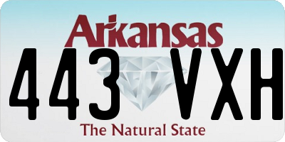 AR license plate 443VXH