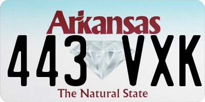 AR license plate 443VXK