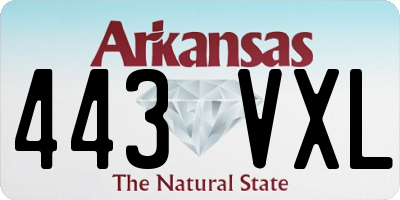 AR license plate 443VXL