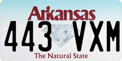 AR license plate 443VXM