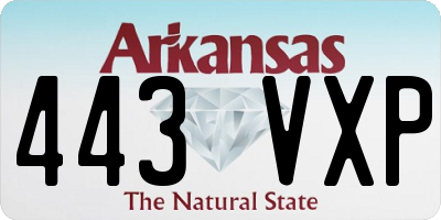 AR license plate 443VXP