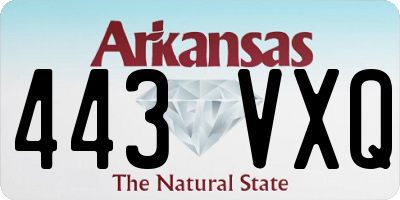 AR license plate 443VXQ
