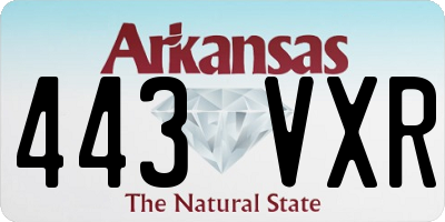AR license plate 443VXR