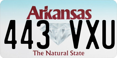 AR license plate 443VXU