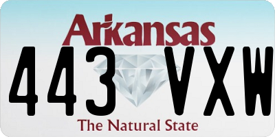 AR license plate 443VXW