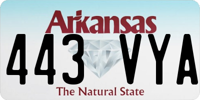 AR license plate 443VYA