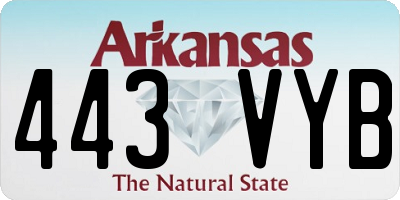 AR license plate 443VYB