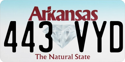 AR license plate 443VYD