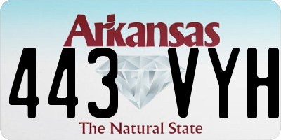 AR license plate 443VYH