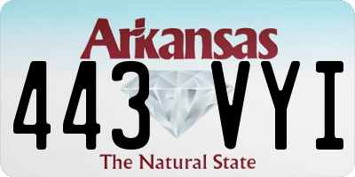 AR license plate 443VYI