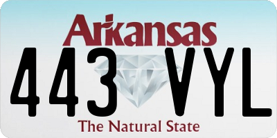 AR license plate 443VYL