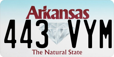 AR license plate 443VYM