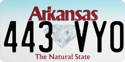 AR license plate 443VYO