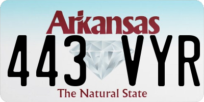 AR license plate 443VYR