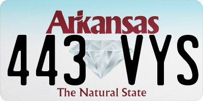 AR license plate 443VYS