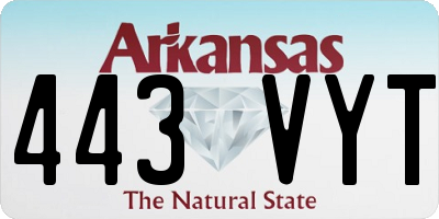 AR license plate 443VYT