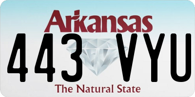 AR license plate 443VYU
