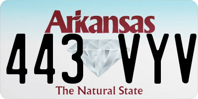 AR license plate 443VYV