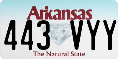 AR license plate 443VYY