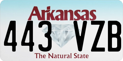 AR license plate 443VZB