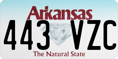 AR license plate 443VZC