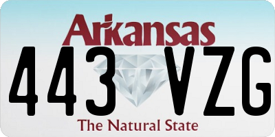 AR license plate 443VZG