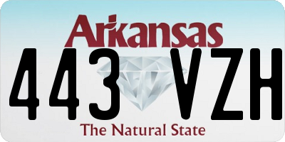 AR license plate 443VZH