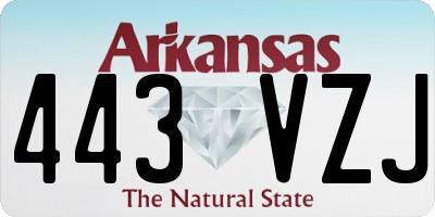 AR license plate 443VZJ