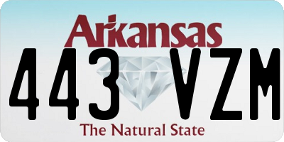 AR license plate 443VZM