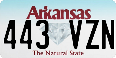 AR license plate 443VZN