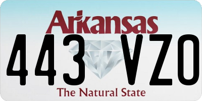 AR license plate 443VZO