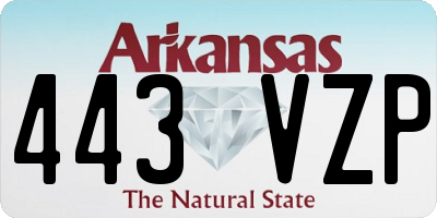 AR license plate 443VZP