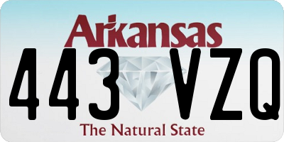 AR license plate 443VZQ
