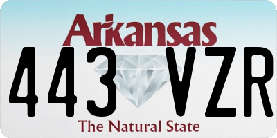 AR license plate 443VZR