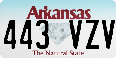 AR license plate 443VZV