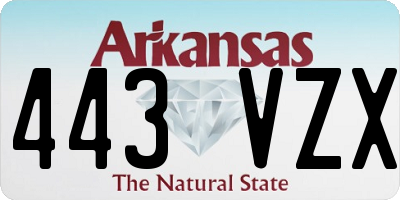 AR license plate 443VZX