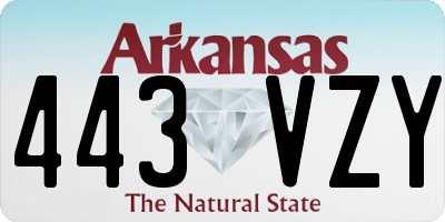 AR license plate 443VZY
