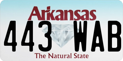 AR license plate 443WAB