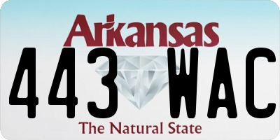 AR license plate 443WAC