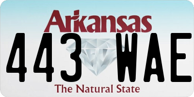 AR license plate 443WAE